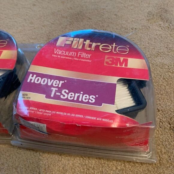 2 3M Filtrate Hoover T-Series HEPA 64821 Vacuum Filters - Picture 3 of 6